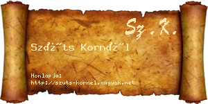 Szüts Kornél névjegykártya